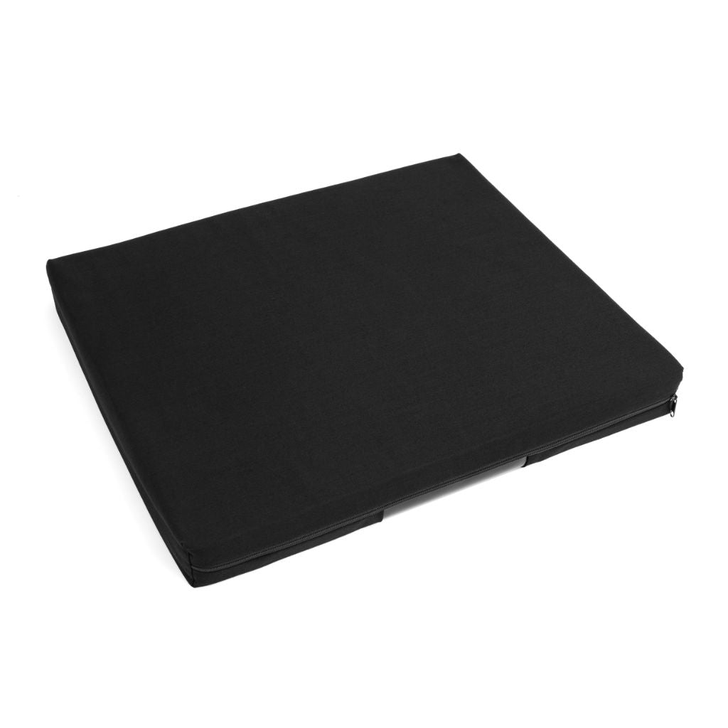 Rolstoelkussen met zwarte incontinentiehoes, 54 x 42-48 x 5 cm
