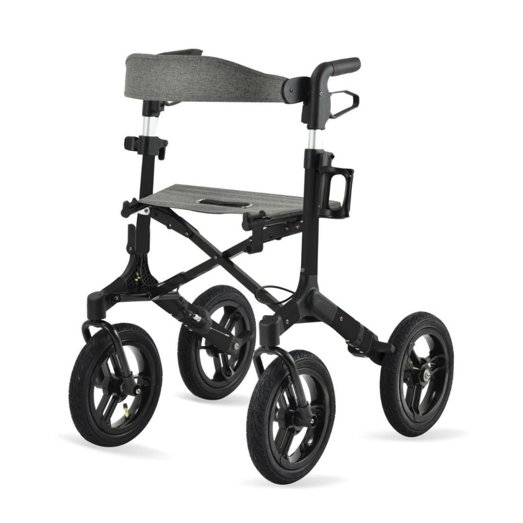 RANGER AIR BLACK rollator met luchtbanden | TIMAGO
