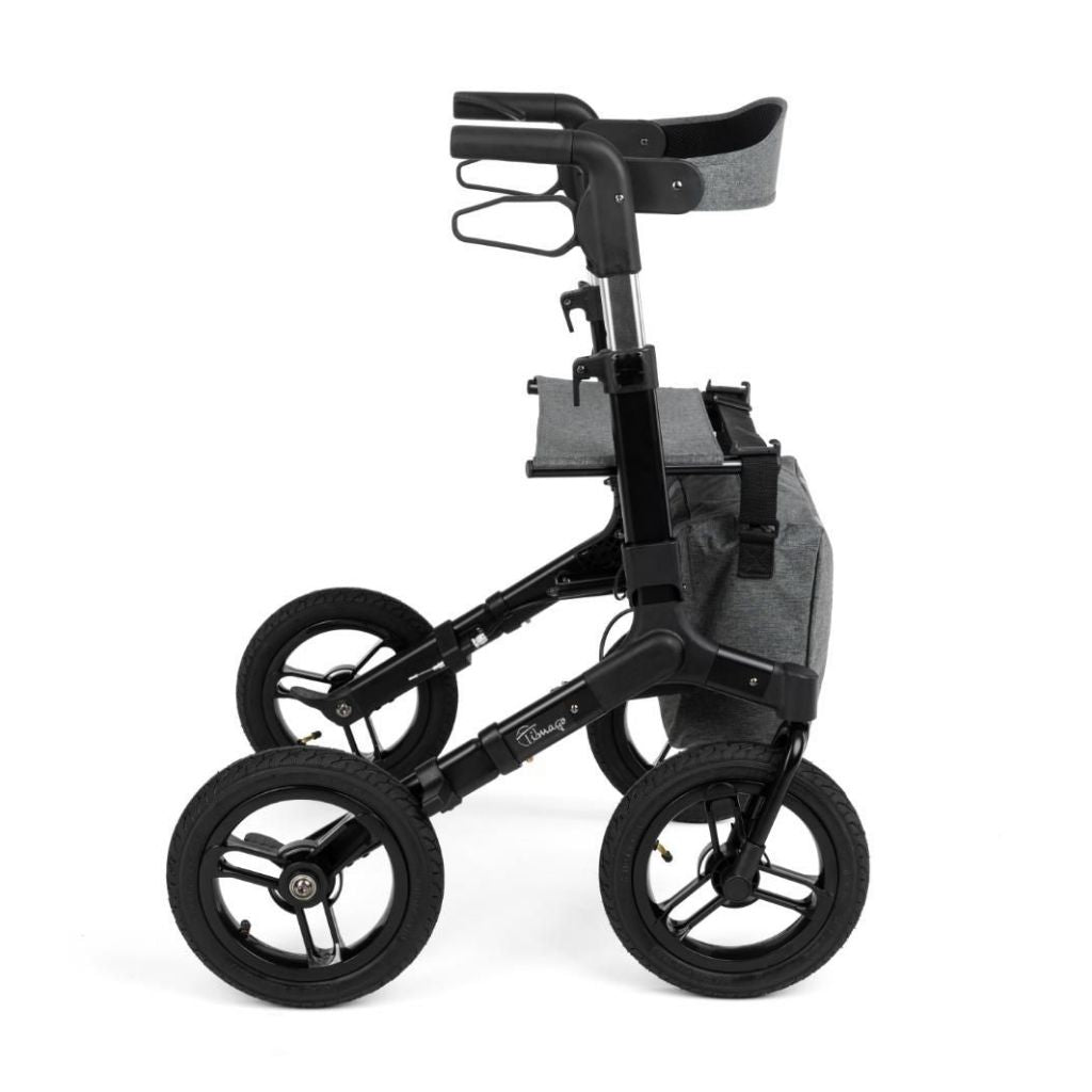 RANGER AIR BLACK rollator met luchtwielen | TIMAGO