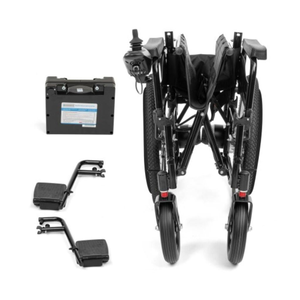 ELECTRIC TIM elektrische rolstoel incl. joystick voor begeleider | Grote achterwielen