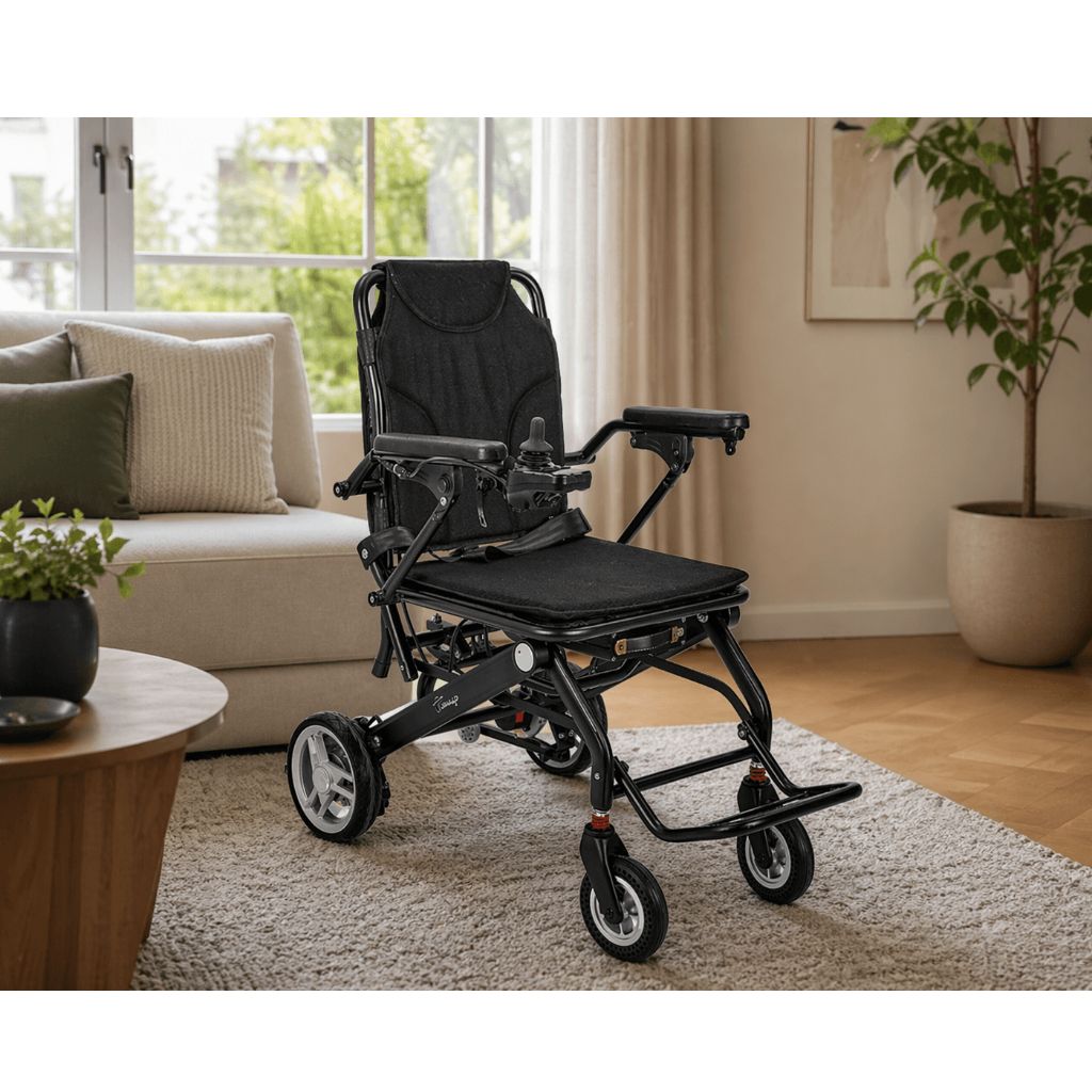 SMART TIM ultralichte elektrische rolstoel | 14,7 kg | Zwart