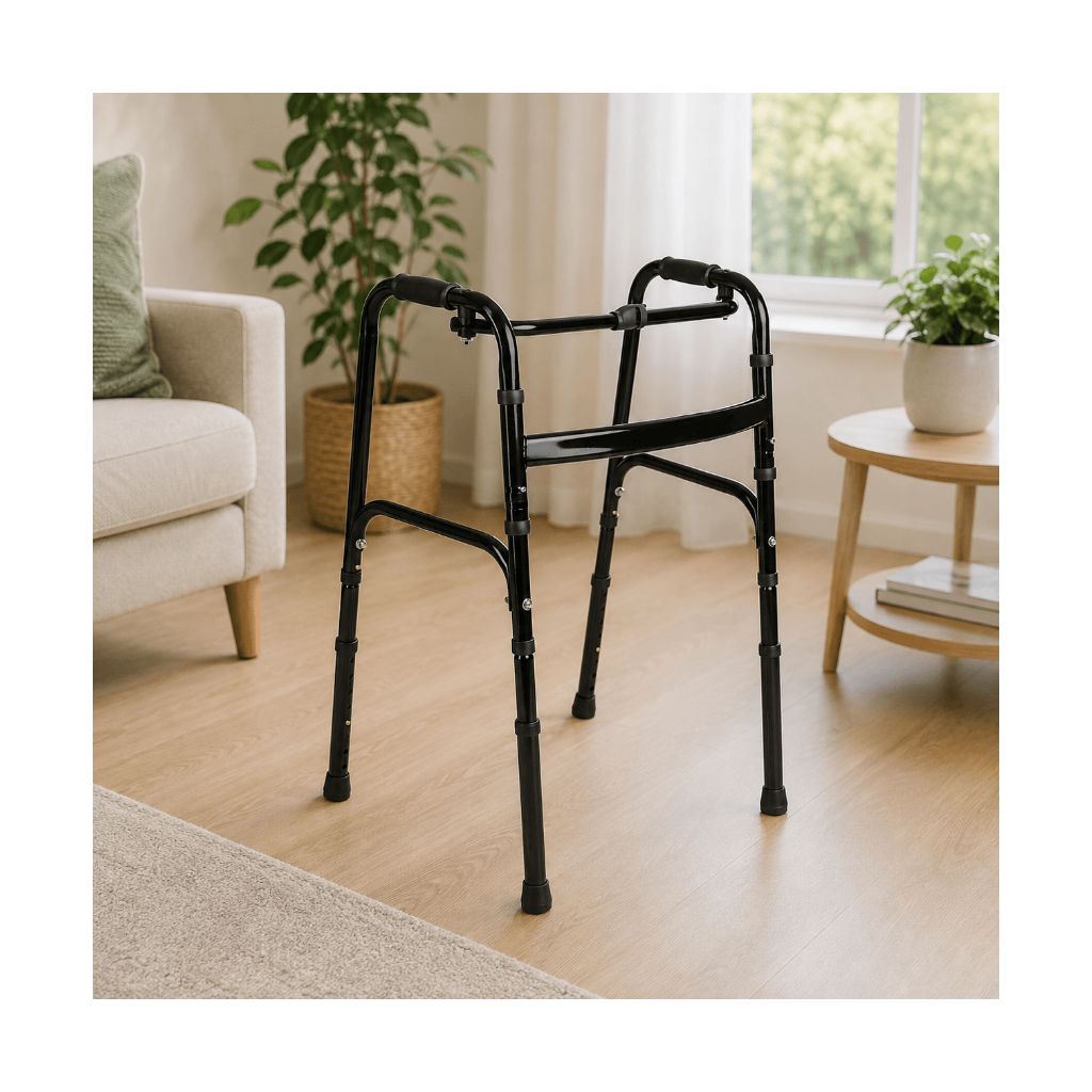 FOLDY | Opvouwbaar looprek | 136 kg | Opgevouwen 52 × 13 × 50 cm