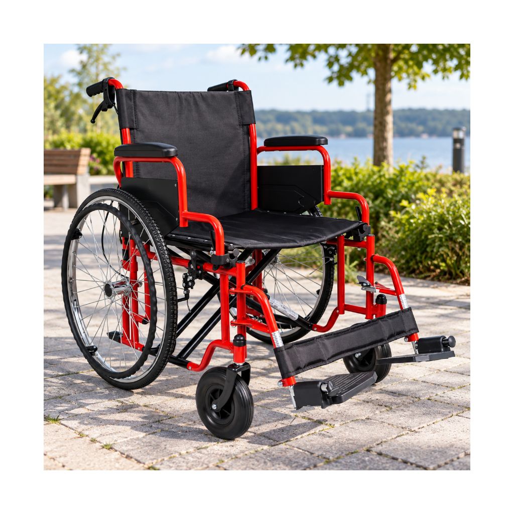 XL rolstoel | 182 kg | Zitbreedte 56 cm | Opvouwbaar