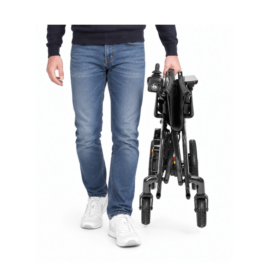 FLY TIM | Elektrische rolstoel | Slechts 10,9 kg | Opvouwbare rolstoel