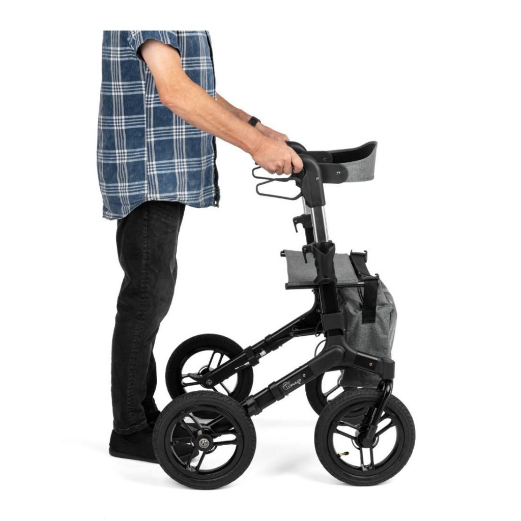 RANGER AIR BLACK rollator met luchtwielen | TIMAGO