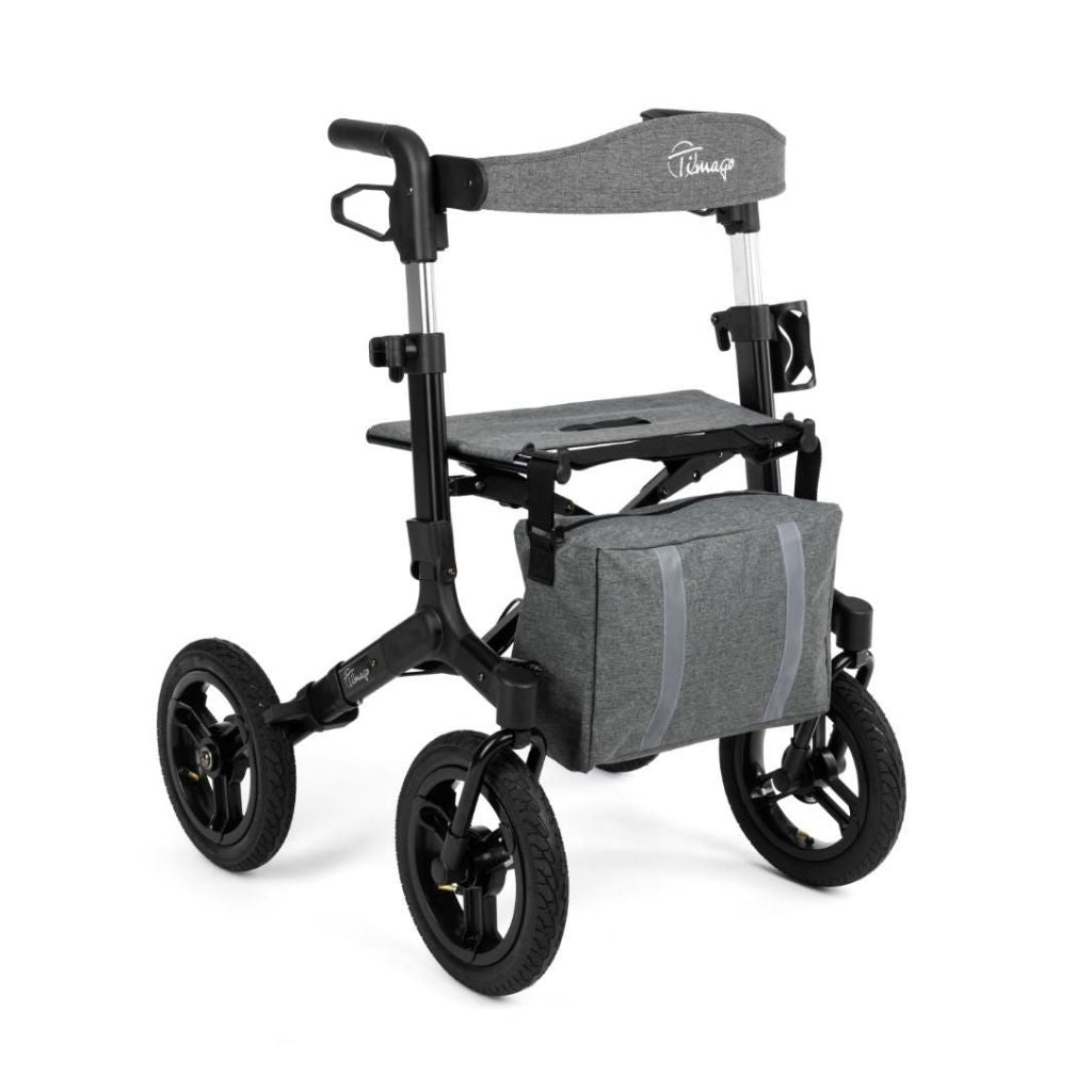 RANGER AIR BLACK rollator met luchtwielen | TIMAGO
