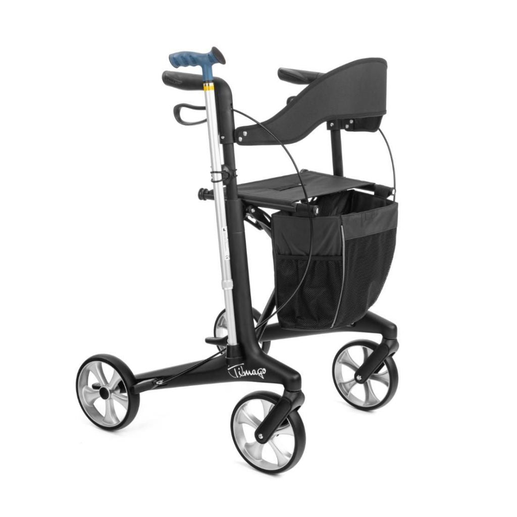 FUTURO BLACK | Koolstofvezelrollator 5,3 kg | Zachte wielen