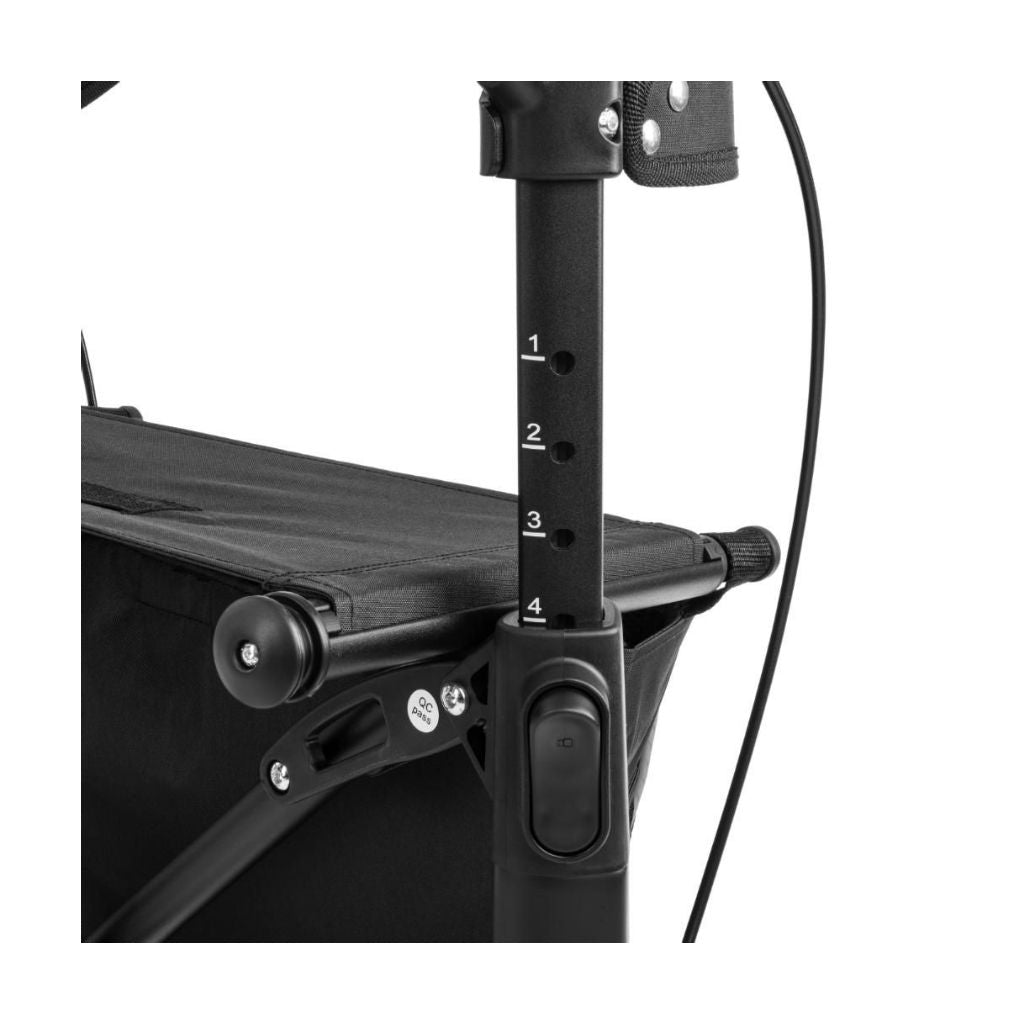 FUTURO BLACK | Koolstofvezelrollator 5,3 kg | Zachte wielen