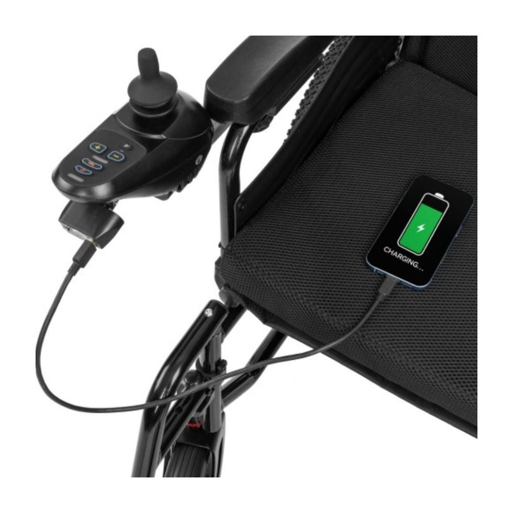 ELECTRIC TIM el - rolstoel incl. joystick voor begeleider | Grote achterwielen