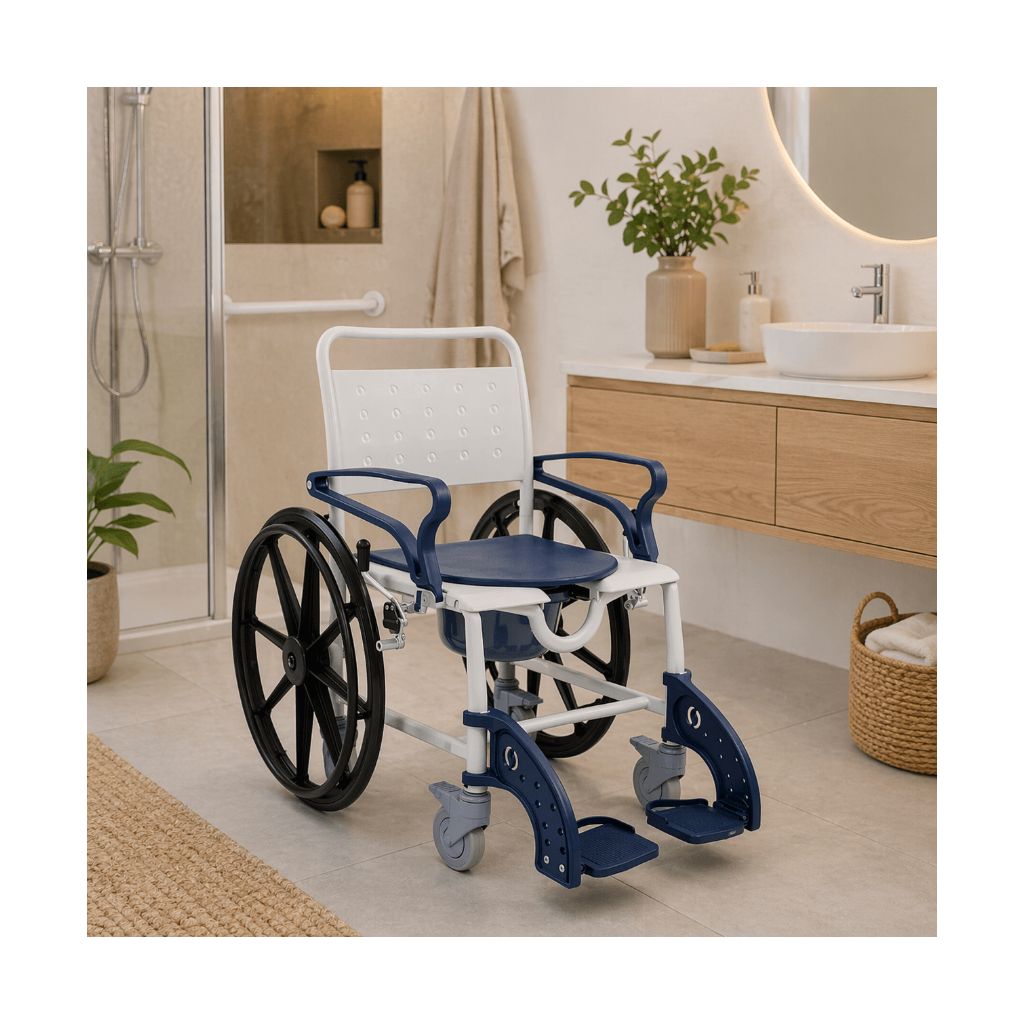 SANI TIM | 4-in-1 | Rij-, transport-, toilet- en badstoel
