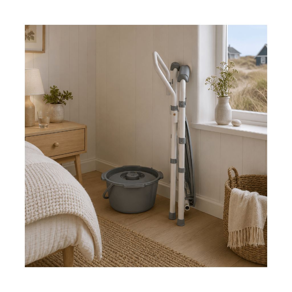 Opvouwbare toiletstoel / bekkenstoel | Snelontgrendeling