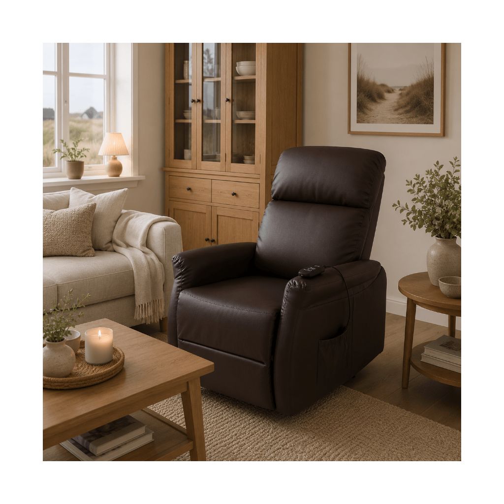 RELAX MOCCA - relaxfauteuil met elektrische zittinglift en ruststand