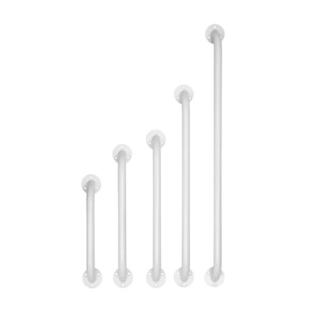 Steungreep wit/staal - 30 cm